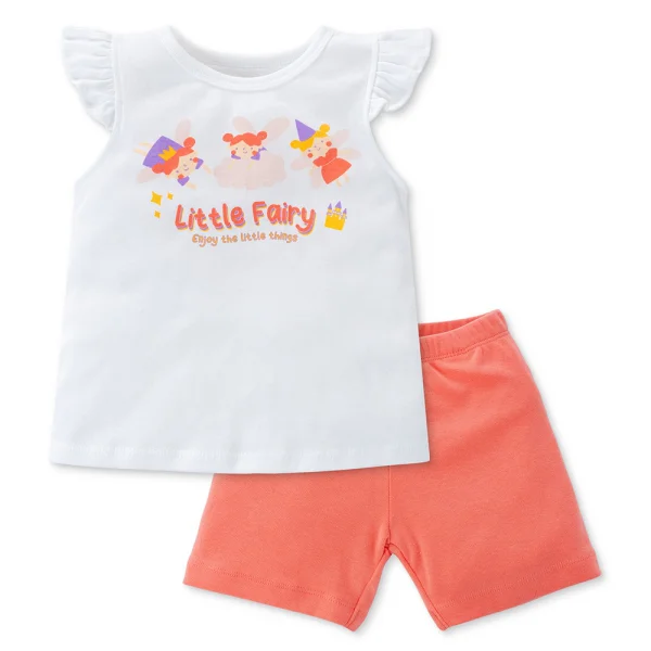 Bộ bé gái lửng Animo Easy LU0225003 (1-4Y,Trắng)