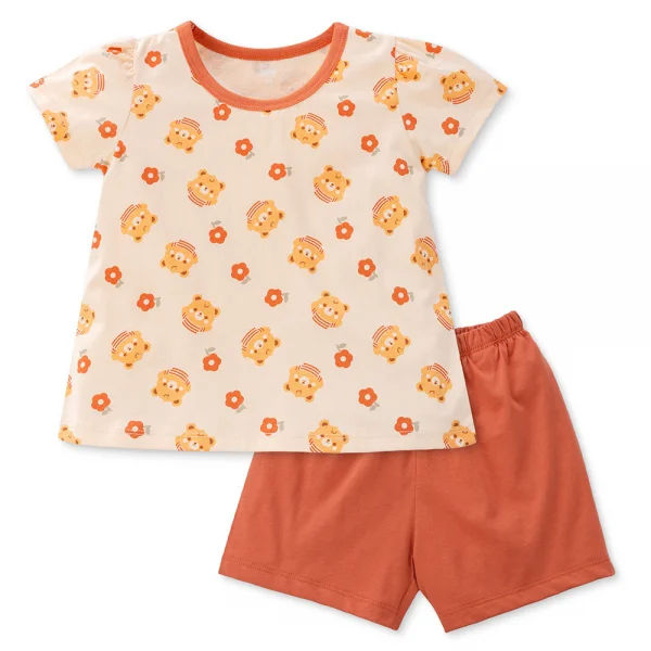 Bộ bé gái ngắn Animo Easy TQ0325002 (1-4Y,Be-Nâu,TT03)