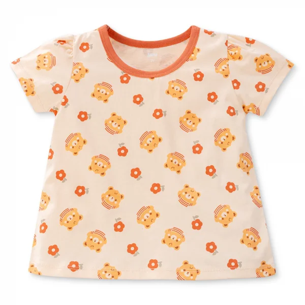 Bộ bé gái ngắn Animo Easy TQ0325002 (1-4Y,Be-Nâu,TT03)