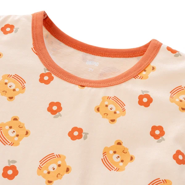 Bộ bé gái ngắn Animo Easy TQ0325002 (1-4Y,Be-Nâu,TT03)