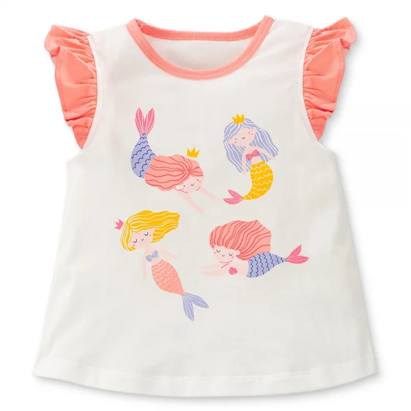 Bộ bé gái ngắn Animo Easy TX0225025 (1-4Y,Trắng-hồng,TT02)