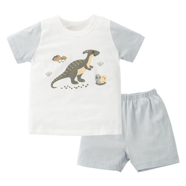 Bộ bé trai ngắn Animo Easy HN0225011 (1-4Y,Trắng-dương,NN02)