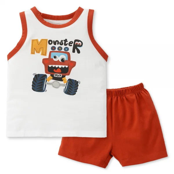 Bộ bé trai sát nách Animo Easy HN0225009 (1-4Y,Trắng-đỏ,TT02)