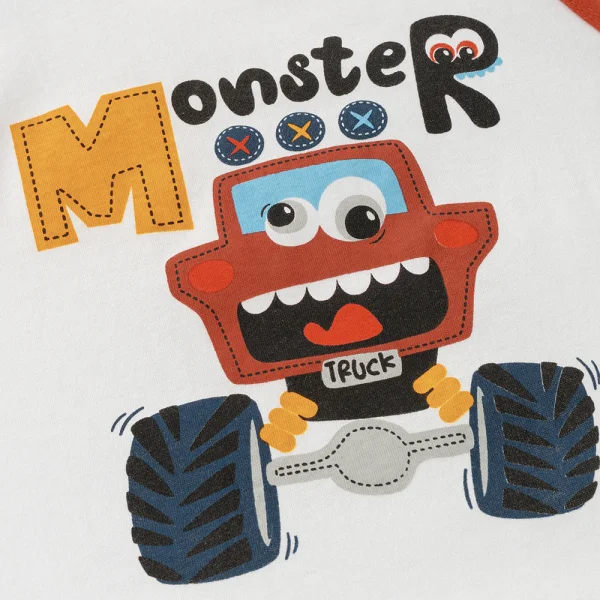 Bộ bé trai sát nách Animo Easy HN0225009 (1-4Y,Trắng-đỏ,TT02)