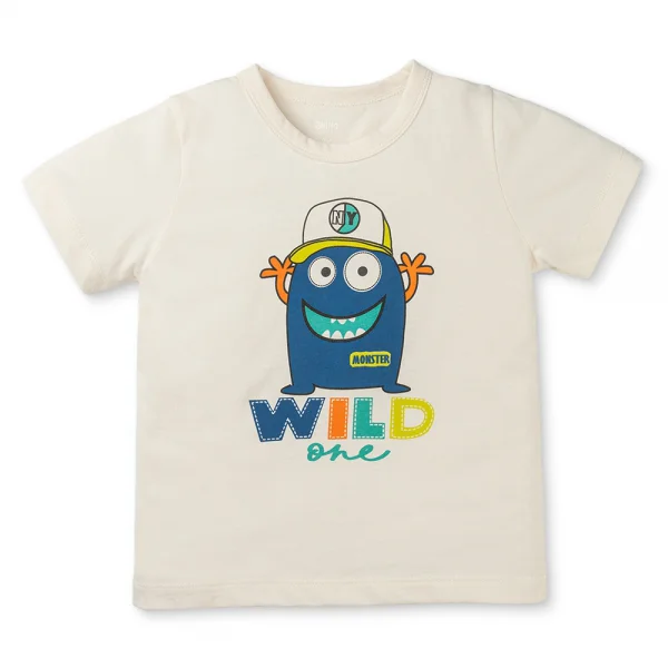 Bộ bé trai ngắn Animo Easy HN0225034 (1-4Y,Kem-dương,NN02)