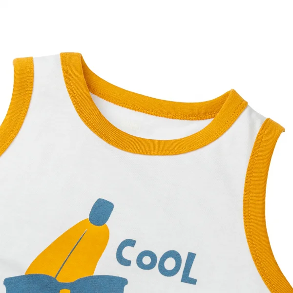 Bộ bé trai ngắn Animo Easy HN0225030 (1-4Y,Trắng-vàng,TT02)