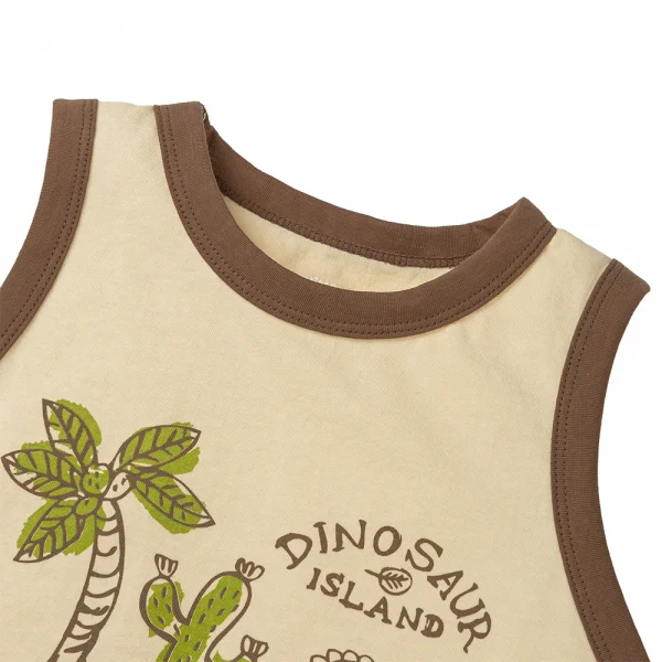 Bộ bé trai ngắn Animo Easy HN0225029 (1-4Y,Kem-nâu,TT02)