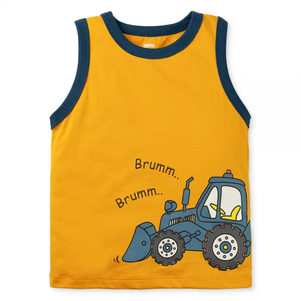 Bộ bé trai sát nách Animo Easy HN0225013 (1-4Y,Vàng-dương,TT02)