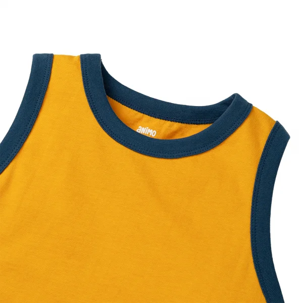 Bộ bé trai sát nách Animo Easy HN0225013 (1-4Y,Vàng-dương,TT02)