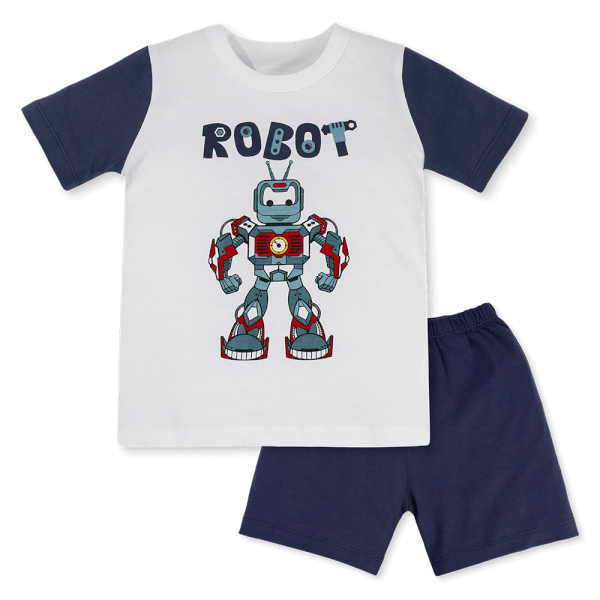 Bộ bé trai ngắn Animo Easy HN0425004 (1-4Y,Trắng-dương,TT02)