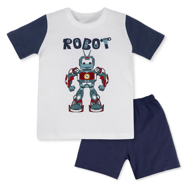 Bộ bé trai ngắn Animo Easy HN0425004 (1-4Y,Trắng-dương,TT02)