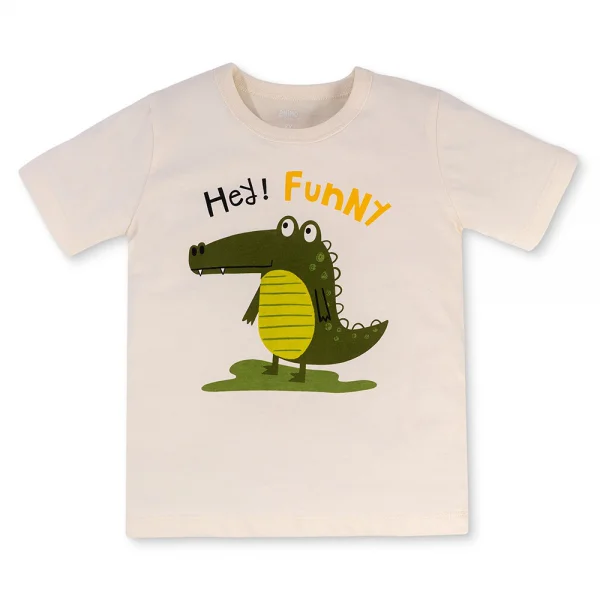 Áo bé trai tay ngắn Animo Easy HN0325064 (1-4Y,Kem,NN02)