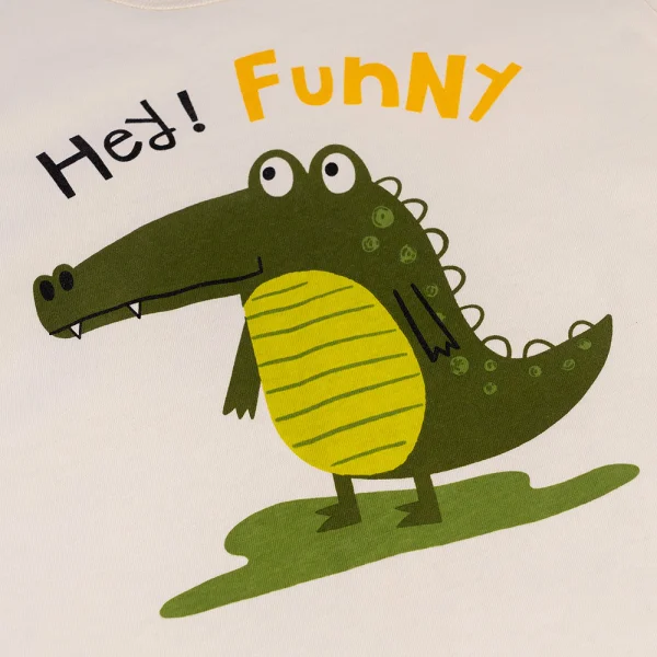 Áo bé trai tay ngắn Animo Easy HN0325064 (1-4Y,Kem,NN02)