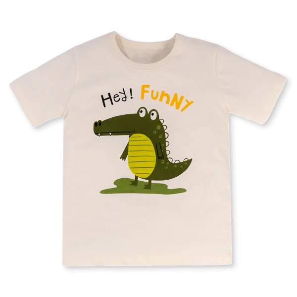 Áo bé trai tay ngắn Animo Easy HN0325064 (1-4Y,Kem,NN02)