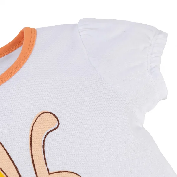 Bộ bé gái lửng Animo Easy LU0325013 (1-4Y,Trắng-cam,TT02)