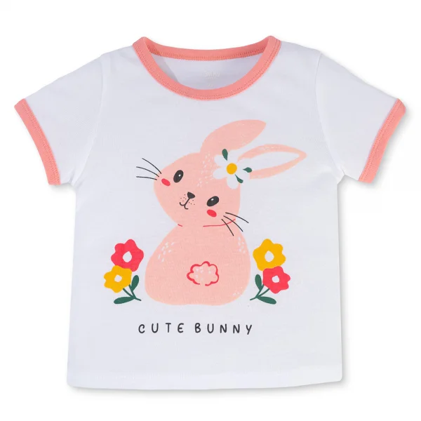 Bộ bé gái lửng Animo Easy LU0325011 (1-4Y,Trắng-đào,TT02)