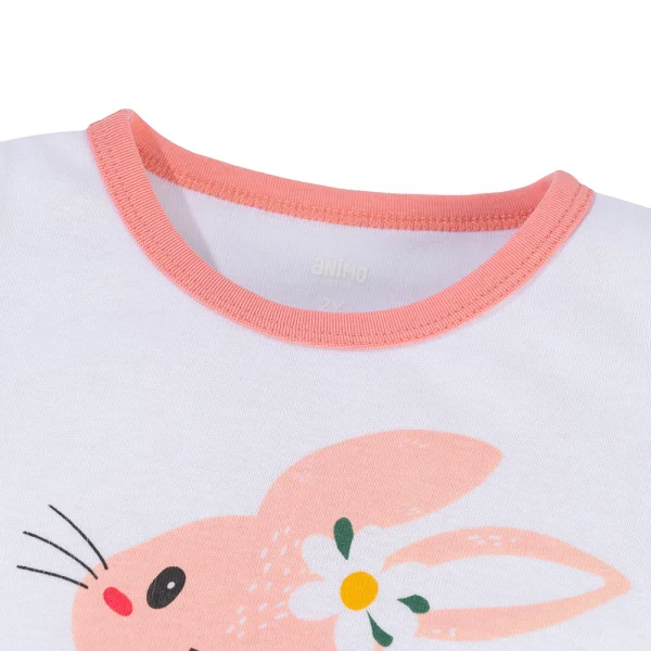 Bộ bé gái lửng Animo Easy LU0325011 (1-4Y,Trắng-đào,TT02)