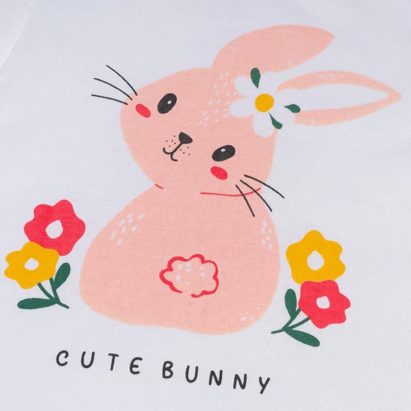 Bộ bé gái lửng Animo Easy LU0325011 (1-4Y,Trắng-đào,TT02)