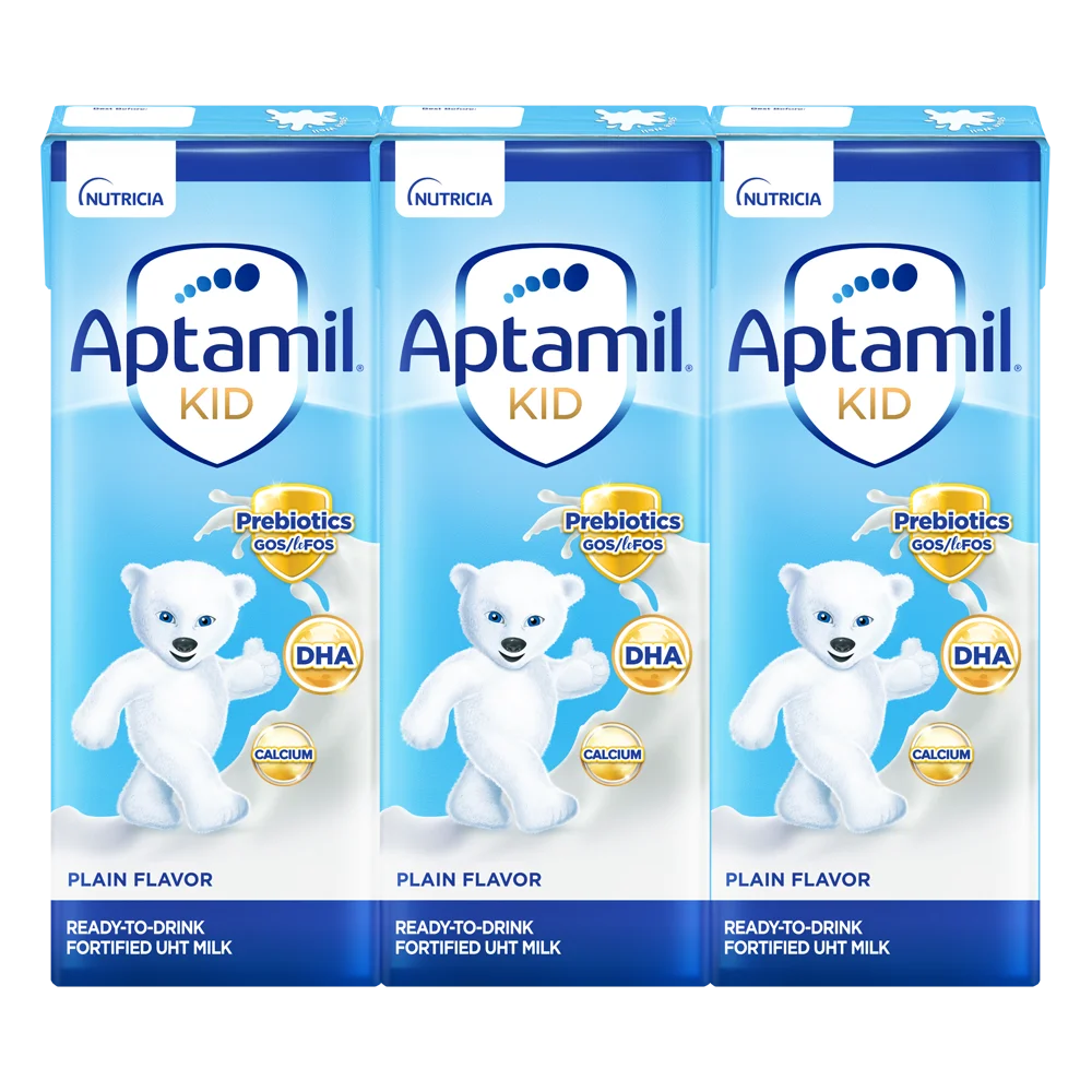 Thùng Sữa dinh dưỡng pha sẵn Aptamil Kid 180ml, lốc 3 hộp (Từ 1 tuổi)