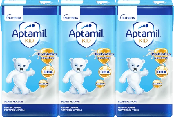 Sữa dinh dưỡng pha sẵn Aptamil Kid 110ml, lốc 3 hộp (Từ 1 tuổi)