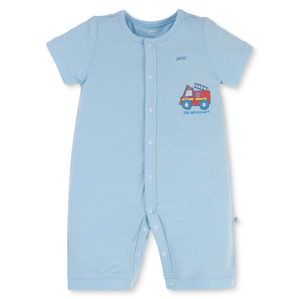 Set 2 Bodysuit modal kháng khuẩn đùi Animo VD0225020 (0-12M,Xanh-trắng,TT06)