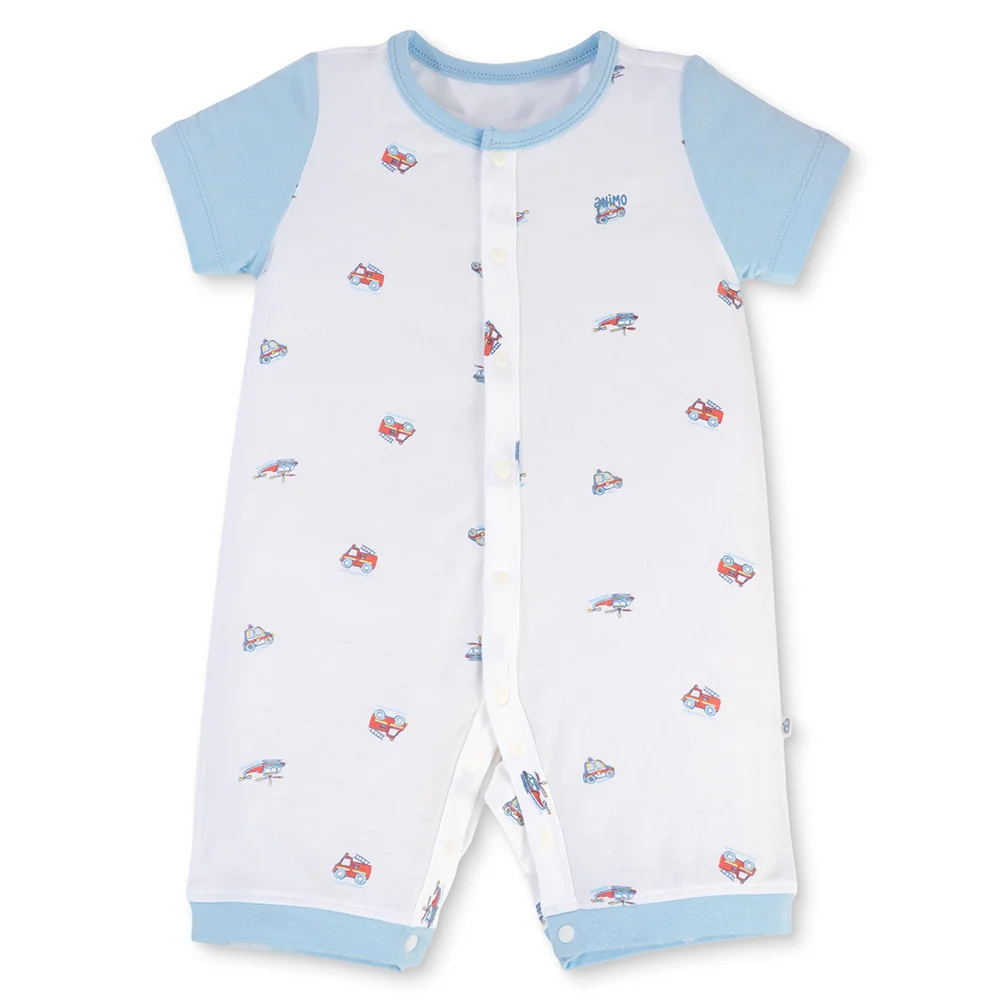 Set 2 Bodysuit modal kháng khuẩn đùi Animo VD0225020 (0-12M,Xanh-trắng,TT06)