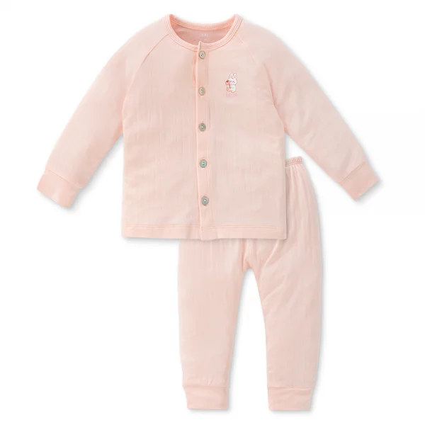 Bộ modal jacquard dài Animo KV1124016 (0-24M,Hồng)