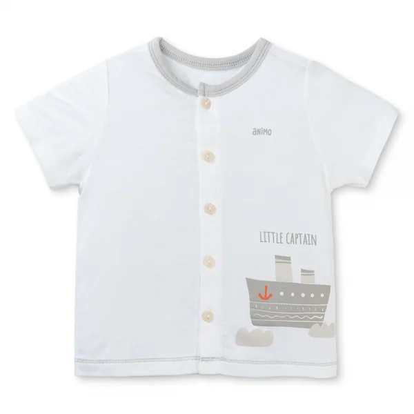 Set 2 Bộ modal kháng khuẩn ngắn Animo VD0225015 (0-24M,Xám-trắng,NN06)