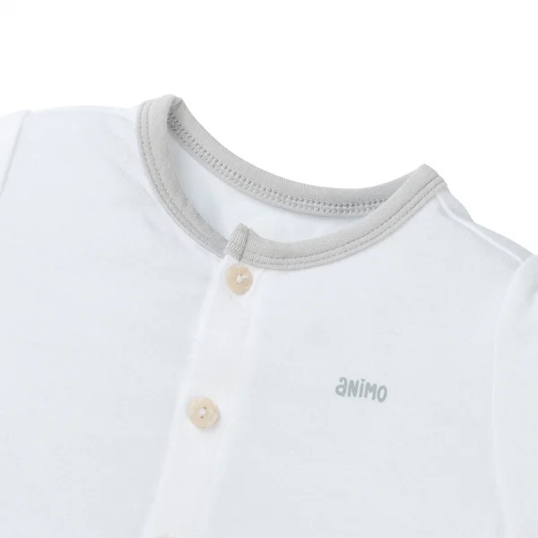 Set 2 Bộ modal kháng khuẩn ngắn Animo VD0225015 (0-24M,Xám-trắng,NN06)