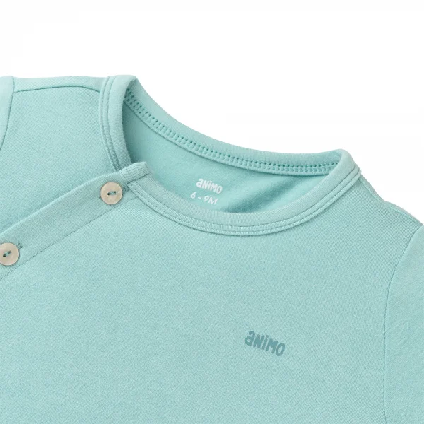 Set 2 Bộ modal kháng khuẩn ngắn Animo VD0225014 (0-24M,Xanh-trắng,DD06)