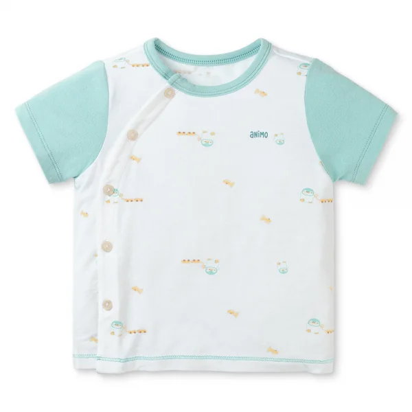 Set 2 Bộ modal kháng khuẩn ngắn Animo VD0225014 (0-24M,Xanh-trắng,DD06)