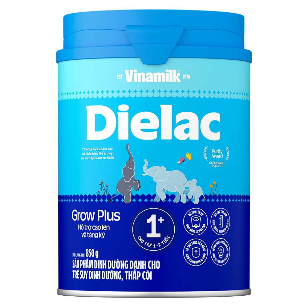 Sữa bột Dielac Grow Plus 1+ 850g (1-2 tuổi)