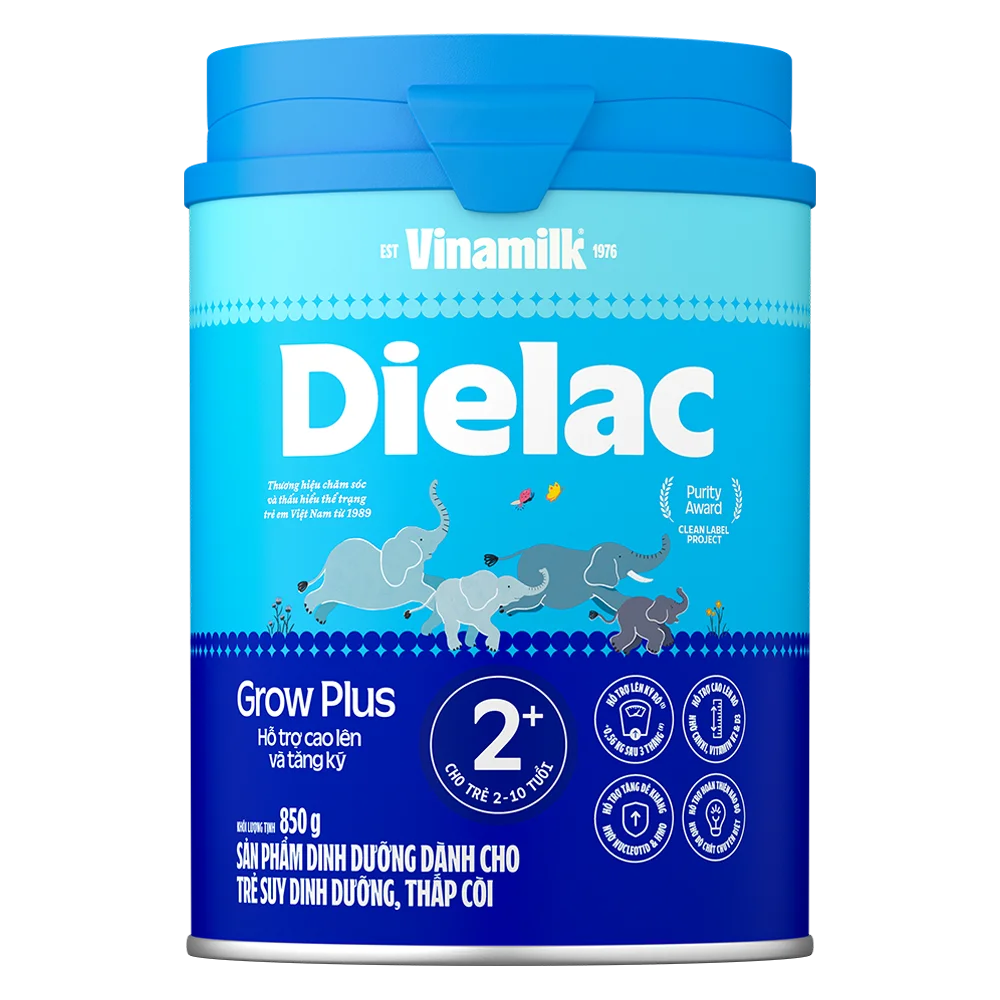 Sữa bột Dielac Grow Plus 2+ 850g (2-10 tuổi)