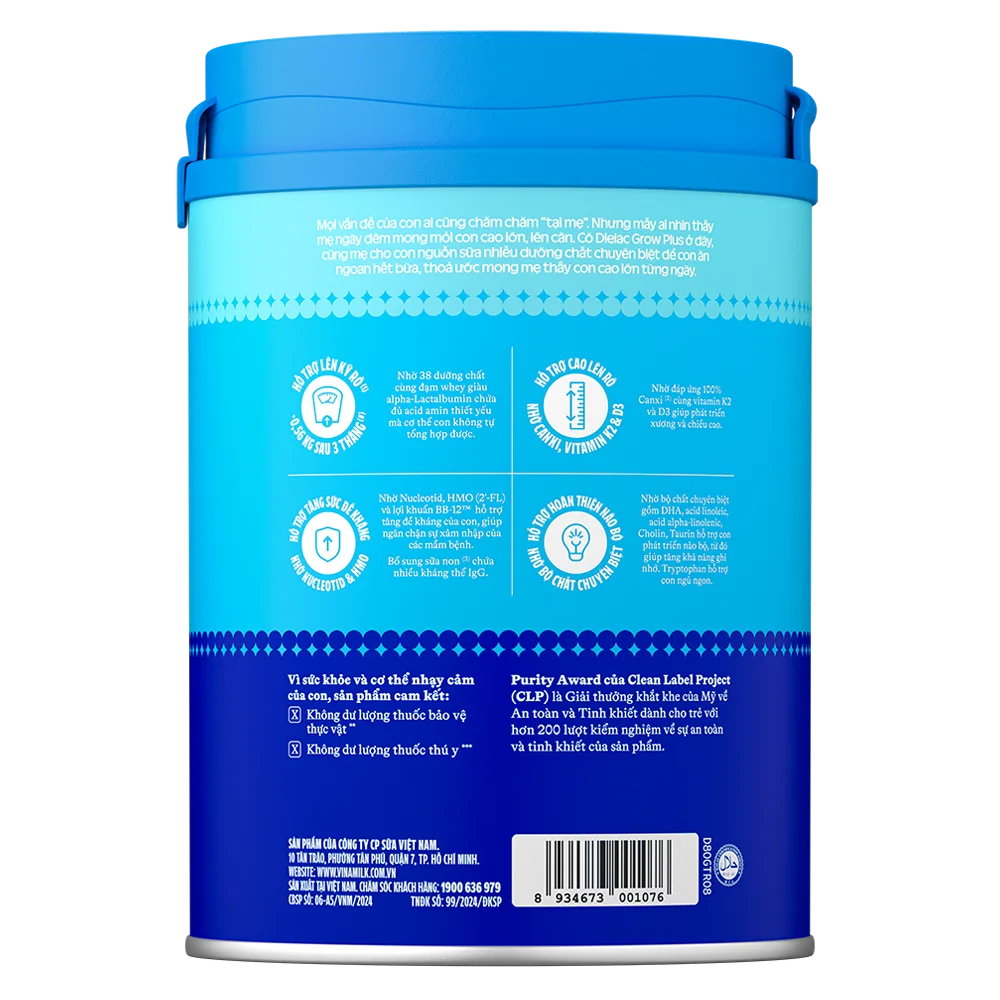 Sữa bột Dielac Grow Plus 2+ 850g (2-10 tuổi)