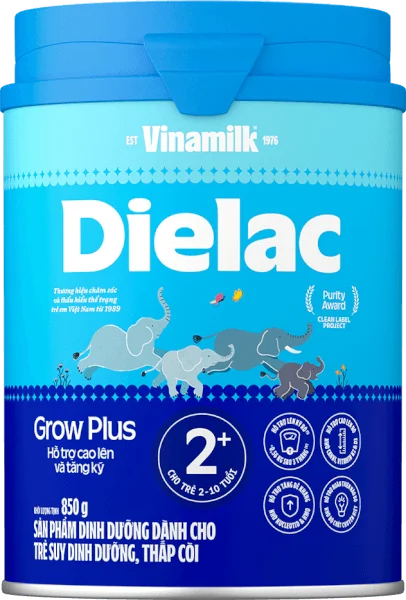 Sữa bột Dielac Grow Plus 2+ 850g (2-10 tuổi)