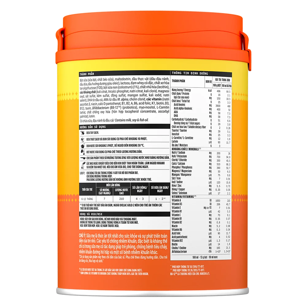 Sữa Dielac Gold 2, 800g (6-12 tháng)