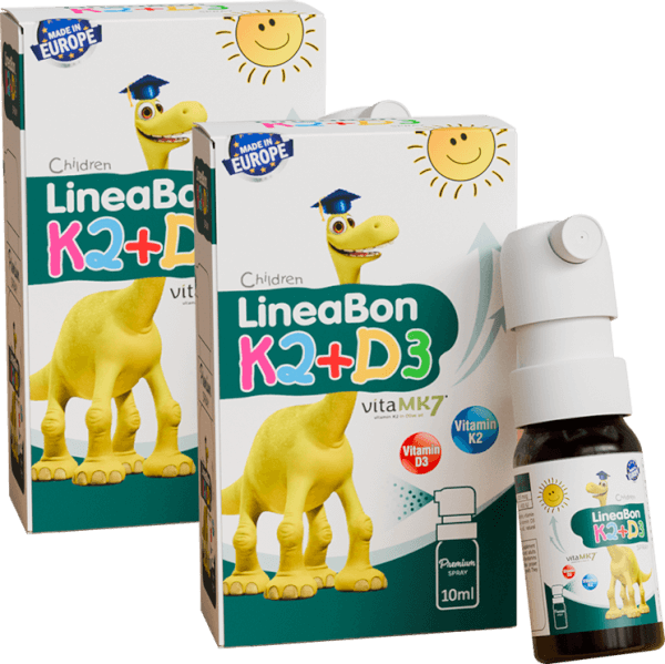 Combo 2 Thực phẩm bảo vệ sức khỏe LineaBon K2+D3 Spray dạng xịt