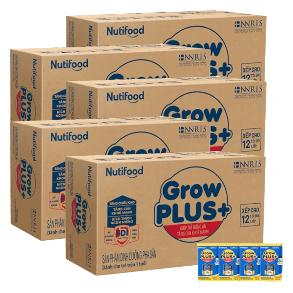 Combo 5 Thùng Sữa GrowPLUS+ Xanh 1+ 110ml (lốc 4 hộp)
