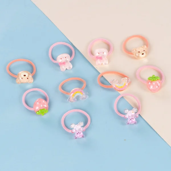 Set cột tóc 10 món Animo A2501_MN040 (Hồng)