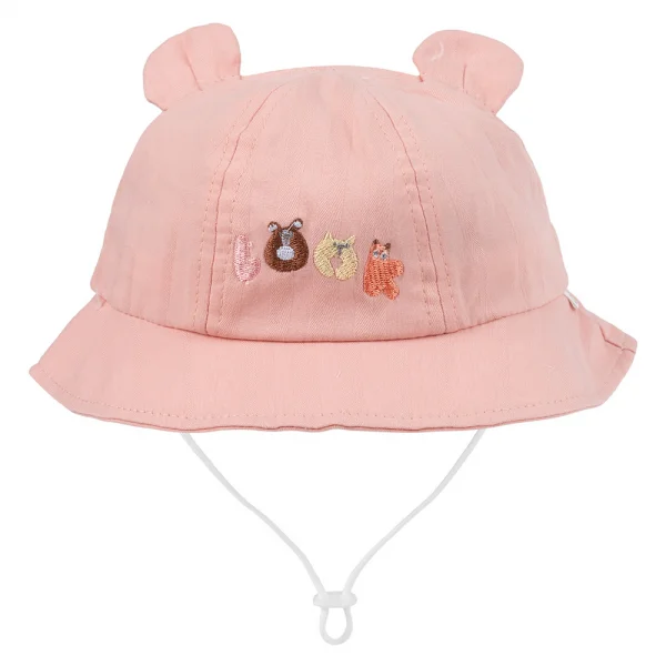 Nón vành tròn bé gái 1-3Y Animo A2501_MN053 (50cm,Hồng)