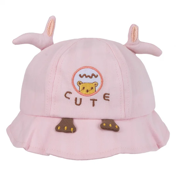 Nón vành tròn bé gái 1-3Y Animo A2501_MN051 (48cm,Hồng)