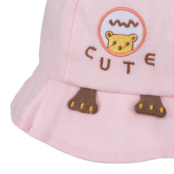 Nón vành tròn bé gái 1-3Y Animo A2501_MN051 (48cm,Hồng)