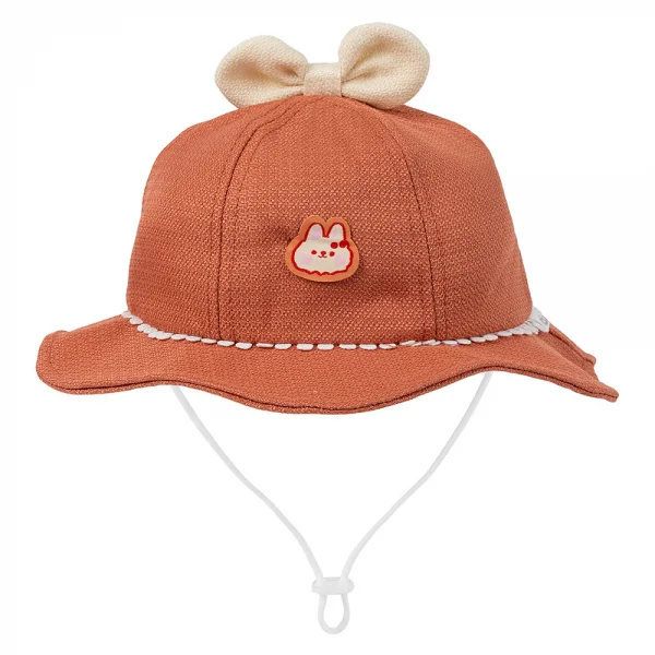 Nón bé gái lớn 3-6Y vành tròn Animo A2501_MN028 (52cm,Cam)