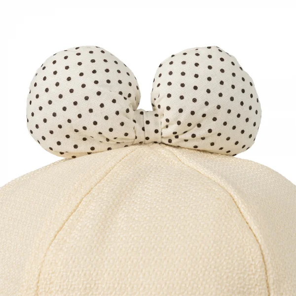 Nón bé gái lớn 3-6Y vành tròn Animo A2501_MN027 (52cm,Kem)