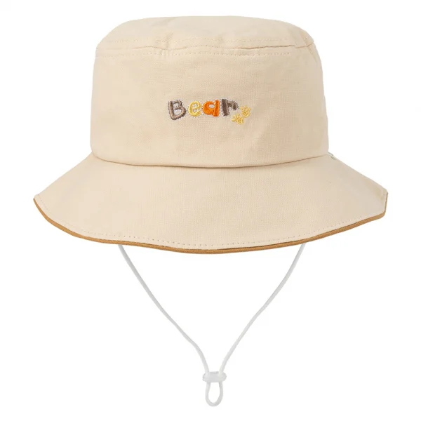 Nón bé gái lớn 3-6Y vành tròn Animo A2501_MN026 (52cm,Kem)