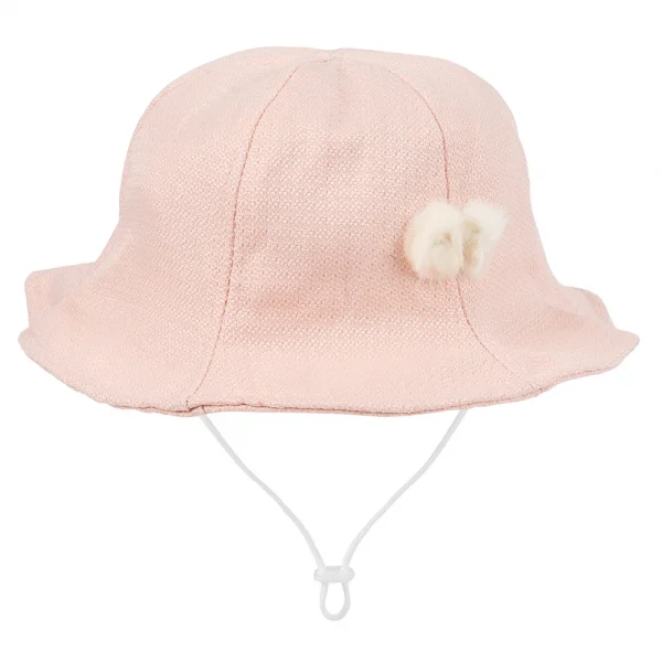 Nón bé gái lớn 3-6Y vành tròn Animo A2501_MN023 (52cm,Hồng)