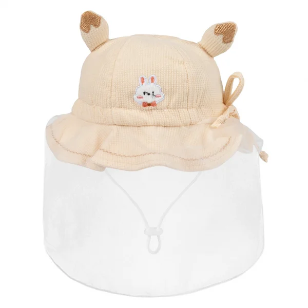 Nón vành tròn khăn voan bé gái 0-12M Animo A2501_MN021 (44cm,Vàng)