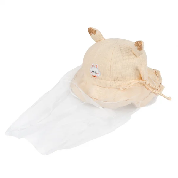 Nón vành tròn khăn voan bé gái 0-12M Animo A2501_MN021 (44cm,Vàng)