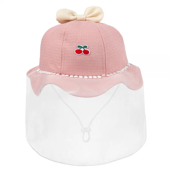 Nón vành tròn khăn voan bé gái 0-12M Animo A2501_MN020 (46cm,Hồng)