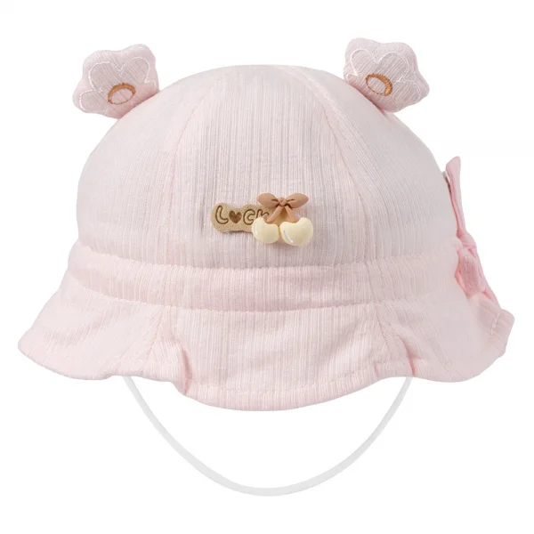 Nón em bé gái 0-12M vành tròn Animo A2501_MN019 (46cm,Hồng)